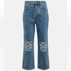 LOEWE Anagram high-rise cropped jeans size 34